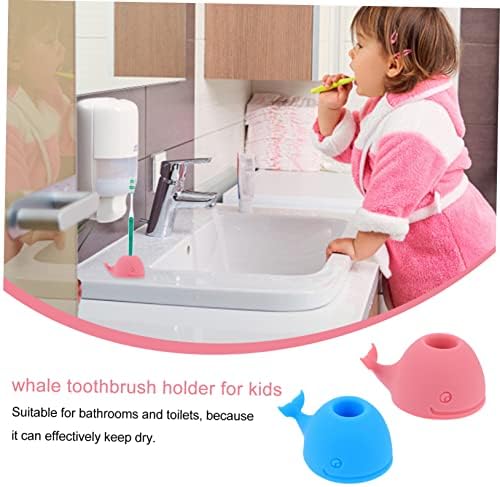 Alipis 2-Piece Blue Toothbrush Holder with Whales