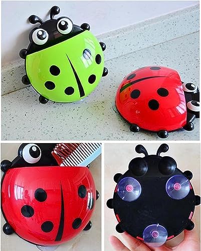 Adorable Ladybug Toothbrush Holder with Suction Cup