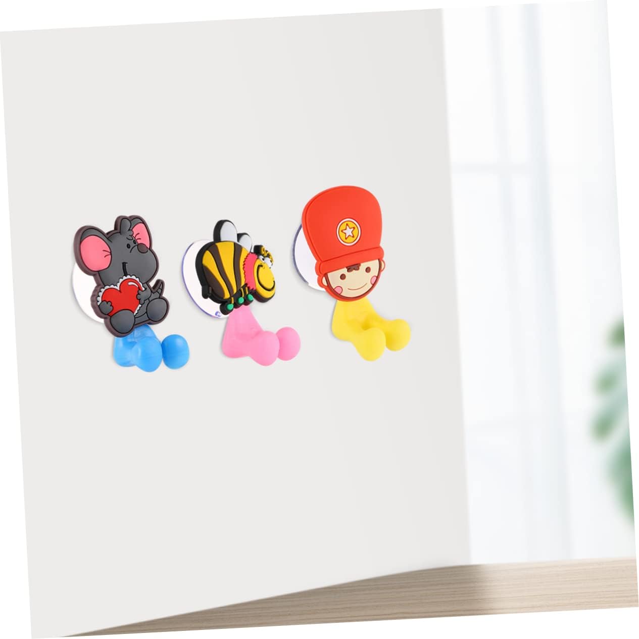 3-Piece Cartoon Suction Toothbrush Holder for Kids in the Bathroom