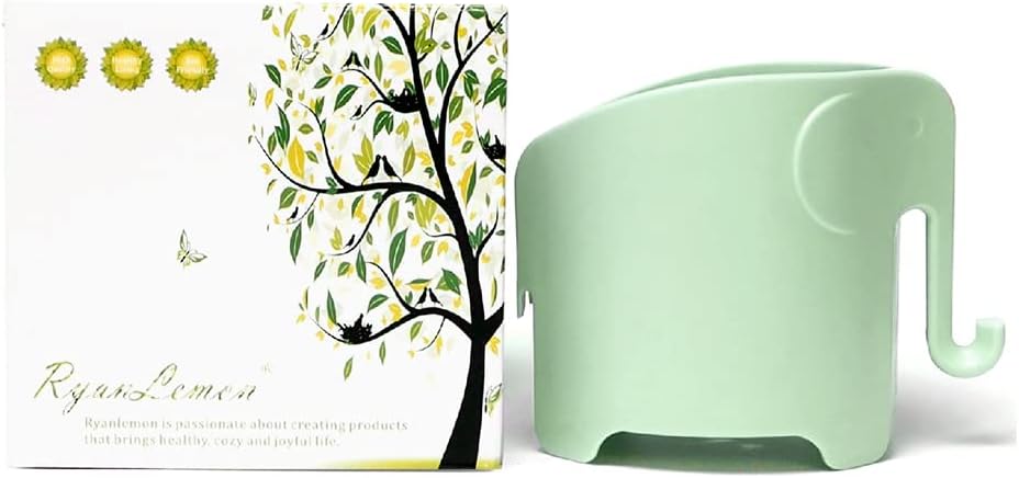 Hippywell Cute Elephant Toothbrush Holder for Kids