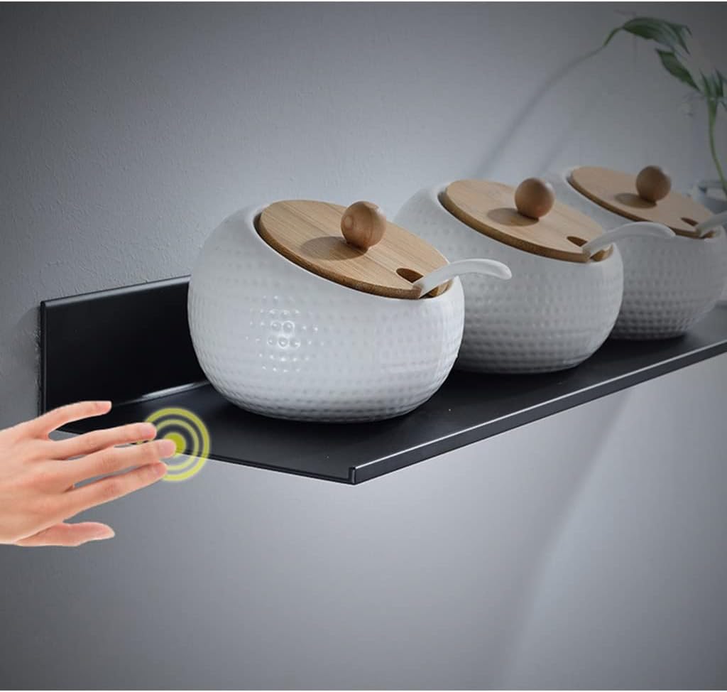 Space-Aluminum Black Bathroom Storage Caddy
