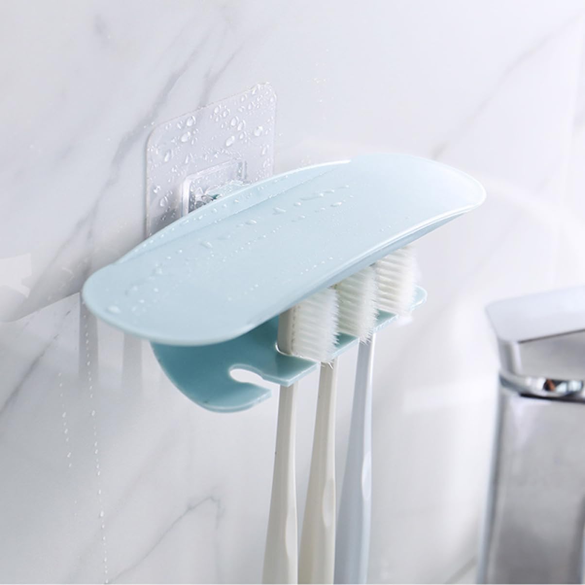 Compact Suction-Cup Toothbrush Holder