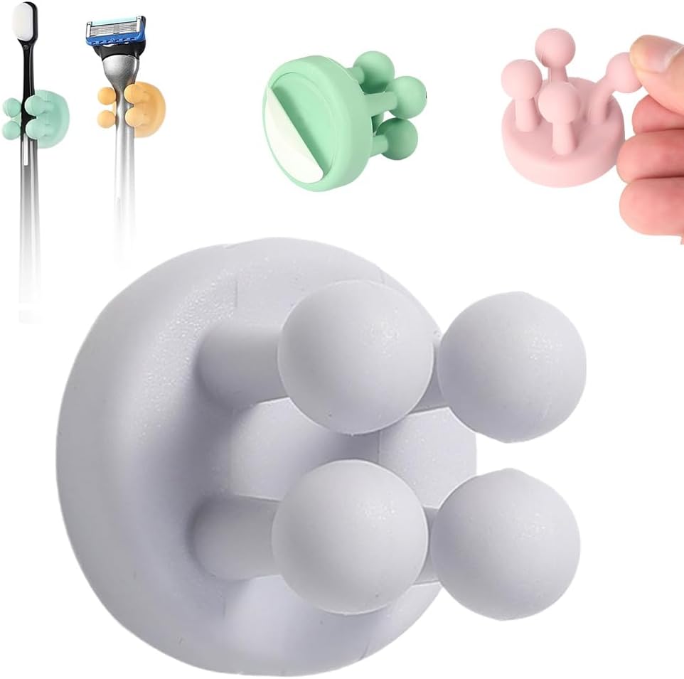 Versatile Silicone Holder for Toothbrush Razor with 2025 New Design
