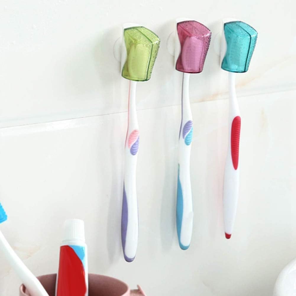3Pcs Travel Toothbrush Holder with Suction Cup