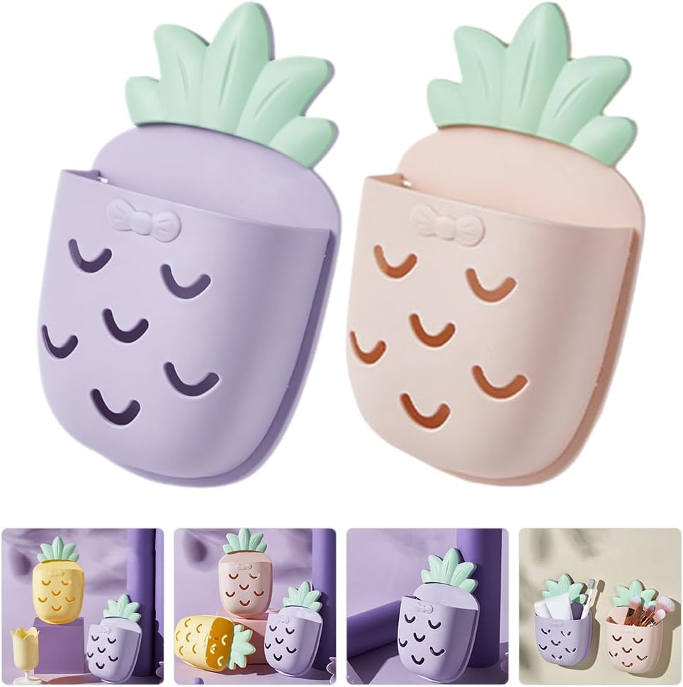 Hemoton Pineapple Wall Organizer 2-Pack