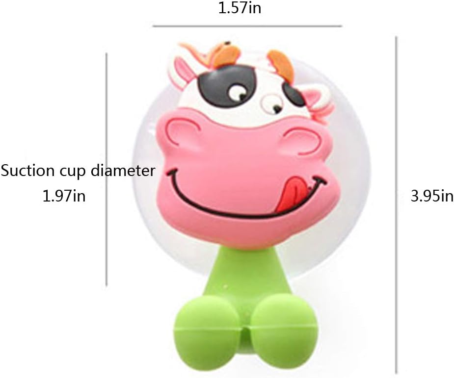Funny Tool Wall Mounted Suction Cup Toothbrush Holder Set 5 Animals
