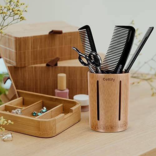 Bamboo Toothbrush Holder Drainage 360 Air Flow Water-Resistant