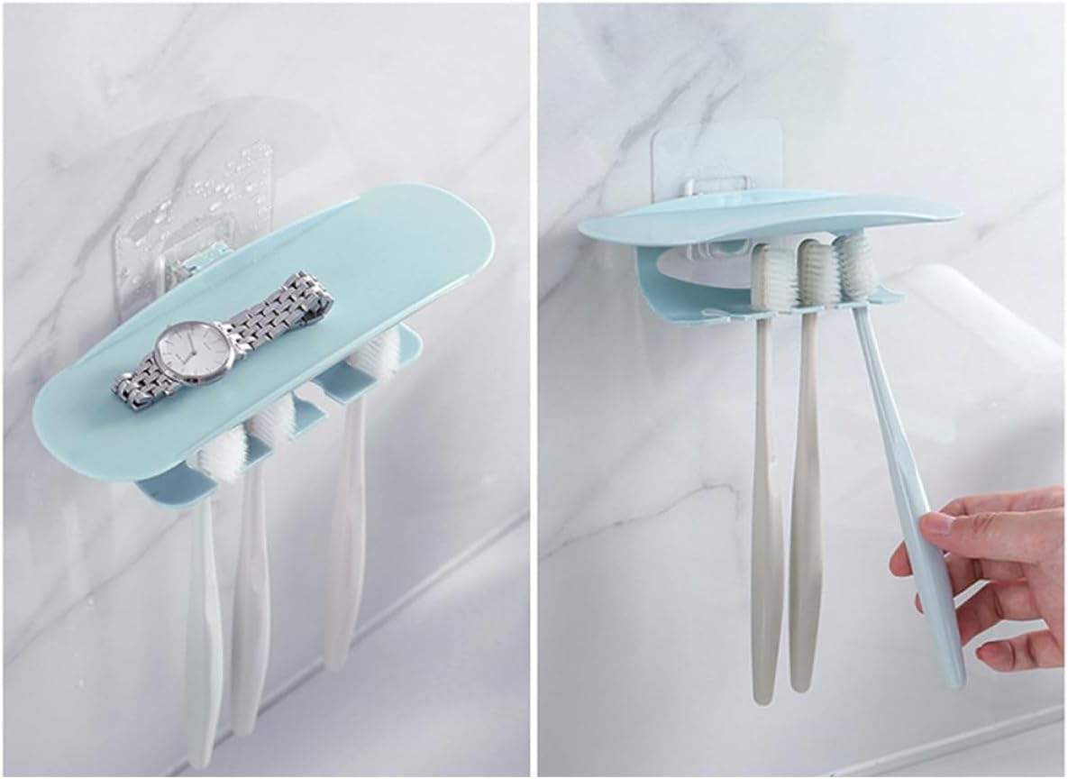 Compact Suction-Cup Toothbrush Holder