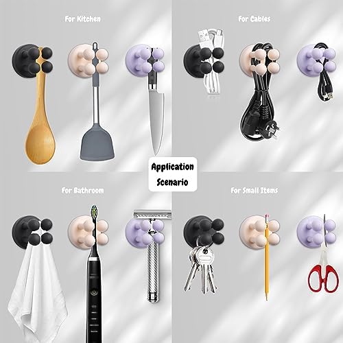 4Pcs Silicone Toothbrush Holders for Bathrooms