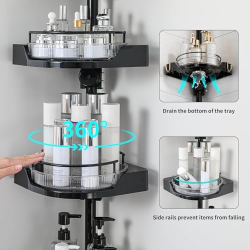 YCIADONE Corner Showers Tension Pole Bathroom Organizer