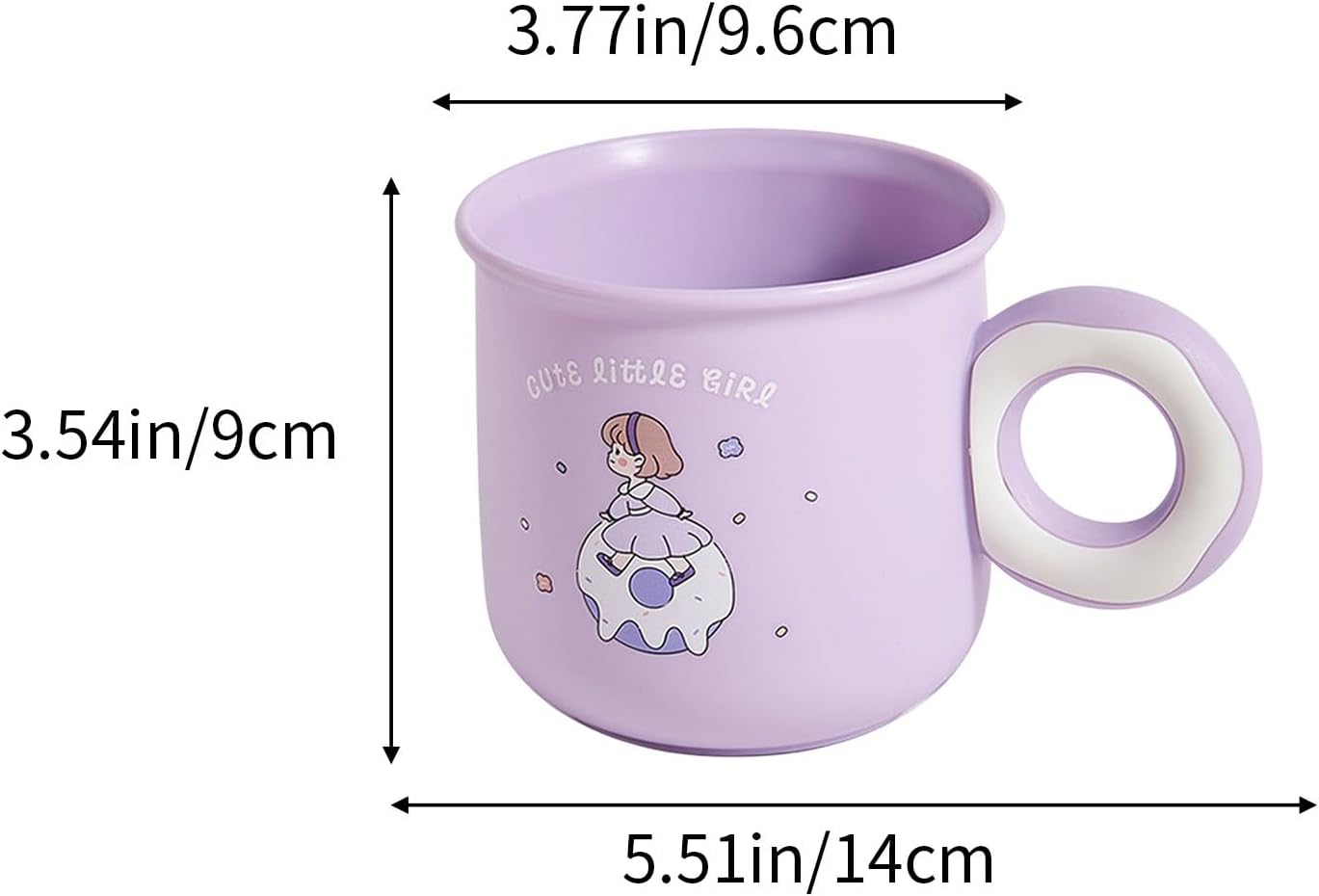 Cute Toothbrush Holder Cup with Donut Handle