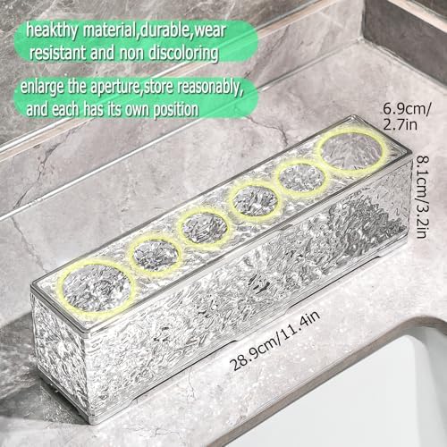 6-Slot Water Ripple Toothbrush Holder