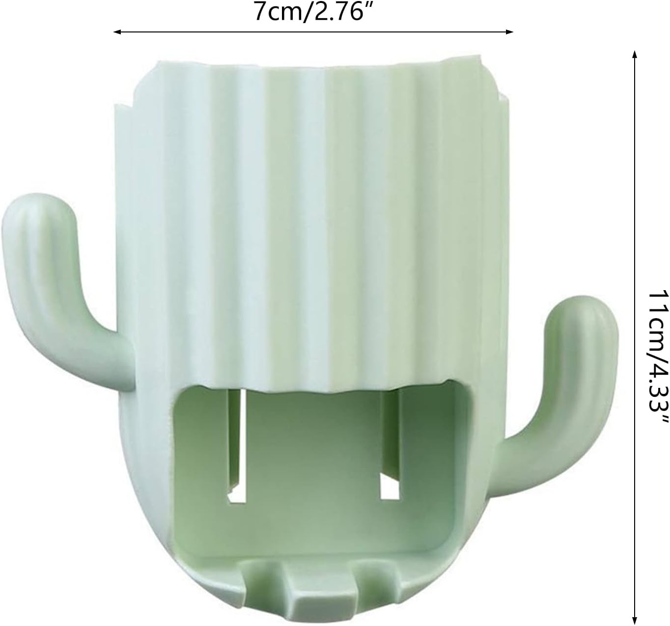 DRAGONRUN Cactus Toothbrush Toothpaste Holder Rack Bathroom Organizer for Kids Adults Green