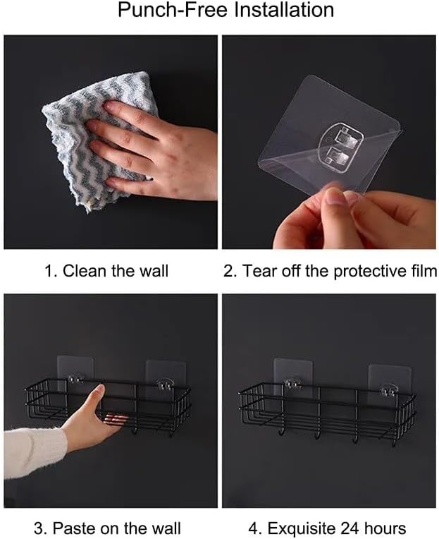 White Shower Caddy Wall Mounted Organizer