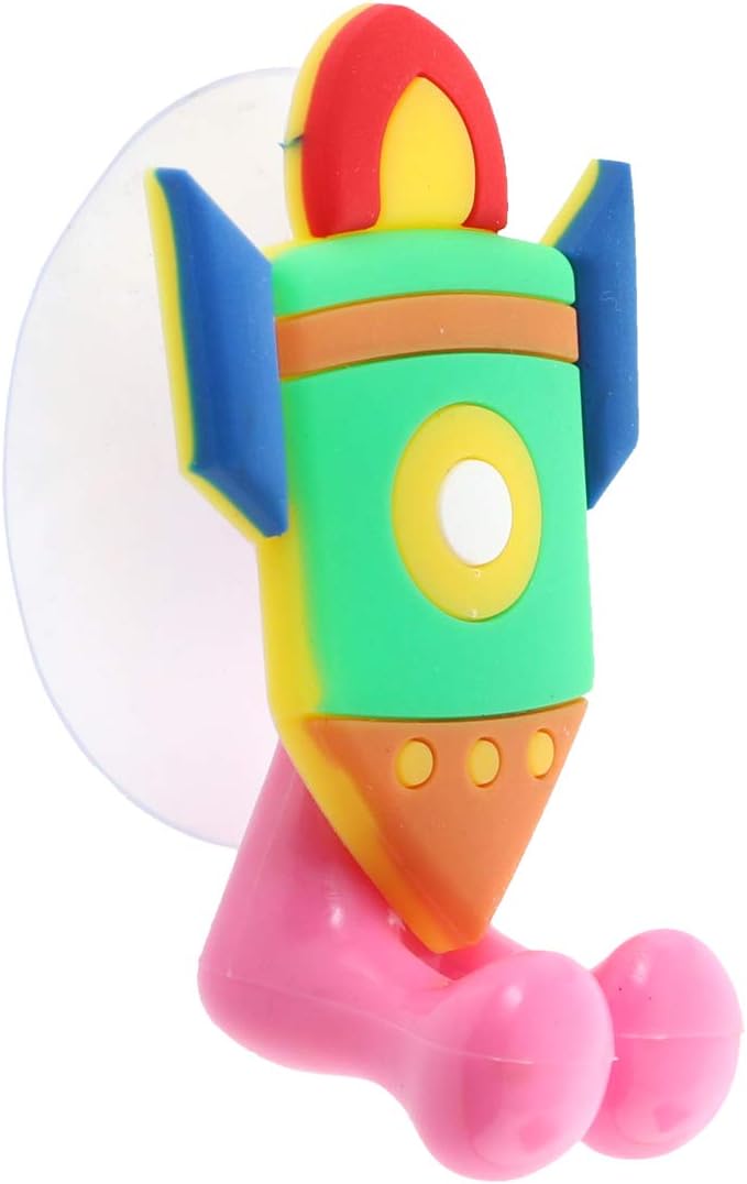 Rocket Suction Toothbrush Holder Pink
