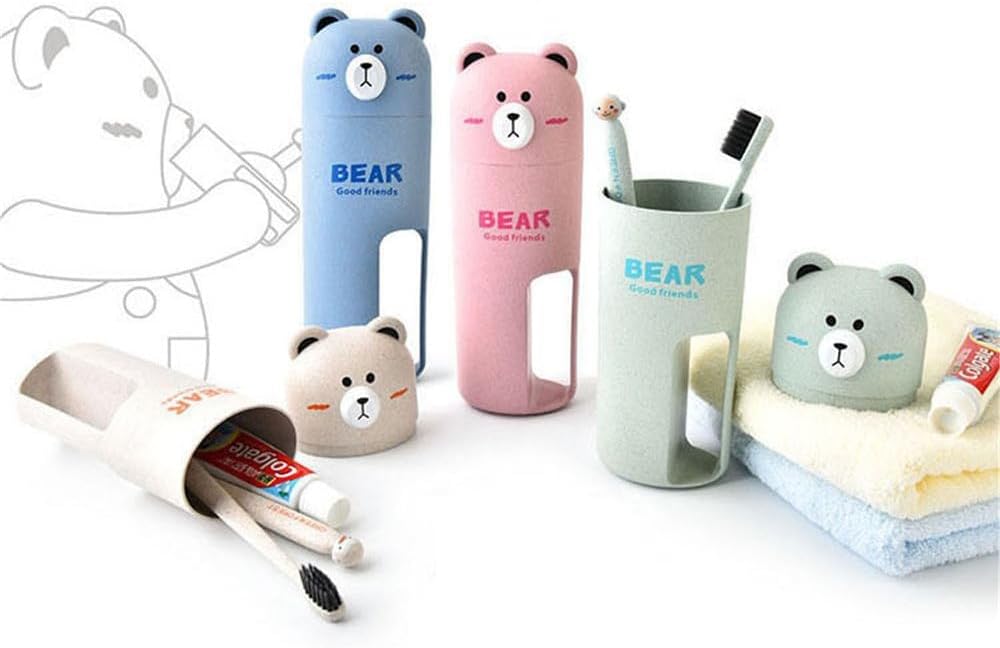 Travel Toothbrush Holder Set with Wash Cup and Storage Box