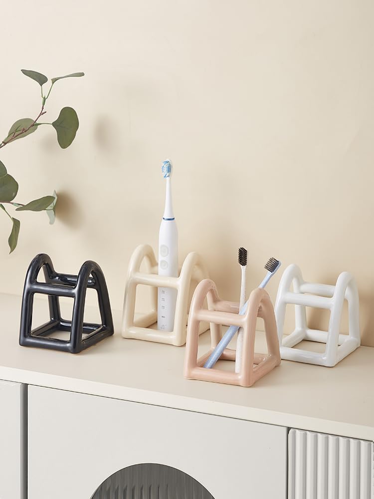 Handmade Ceramic_holder Stand for Toothbrushes Makeup brushes pens