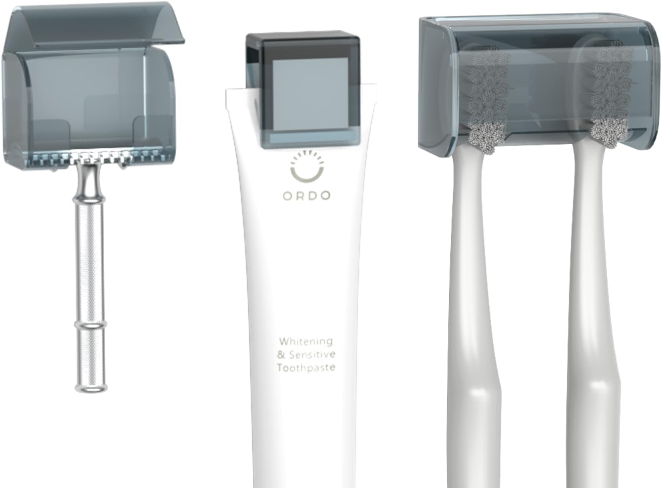 High-Quality 3-Pack Wall-Mounted Toothbrush Razor Holder