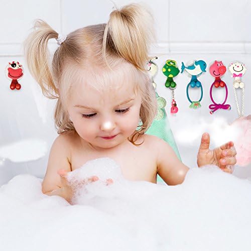 Bolica Cute Cartoon Animal Toothbrush Holder Suction Cup 6 Piece Set