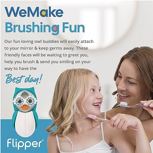 Flipper Owl Toothbrush Cover - Makes Brushing Fun for Kids
