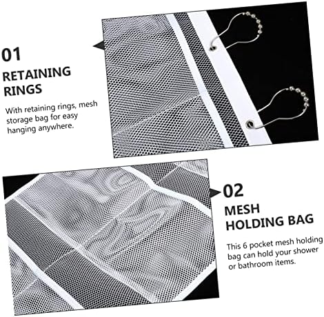 Unomor Toiletries Hanging Mesh Bag with 6 Pockets