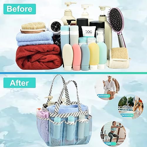 Haundry Mesh Shower Caddy Tote with 8 Pockets