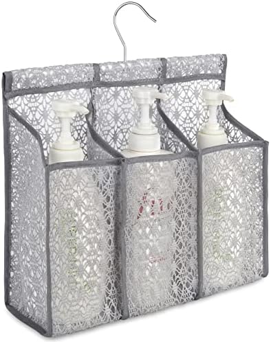 Simple Stylish Mesh Shower Caddy with 3 Pockets