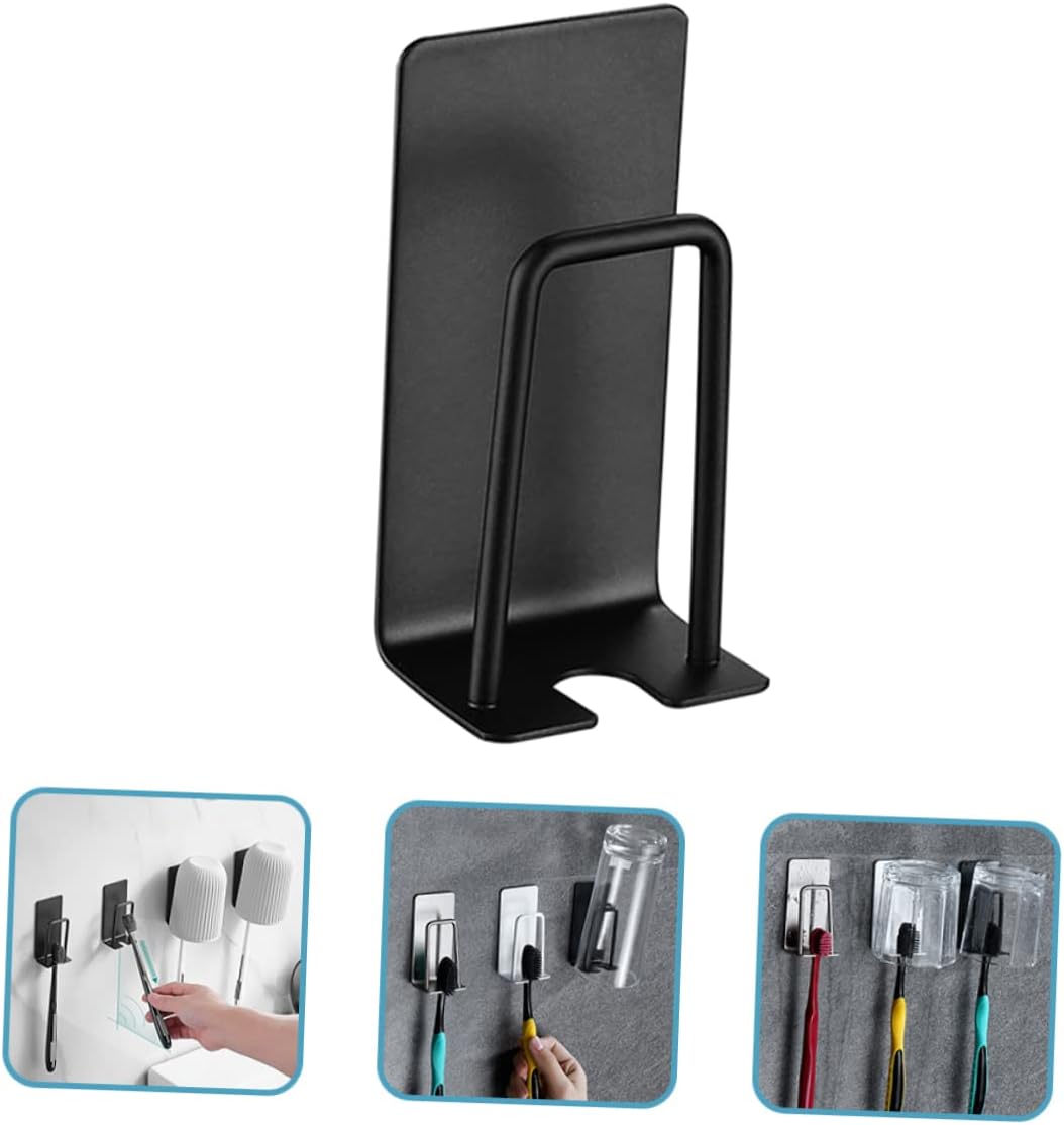 Space-Saving Stainless Steel Wall Mount Toothbrush Holder for Bathrooms
