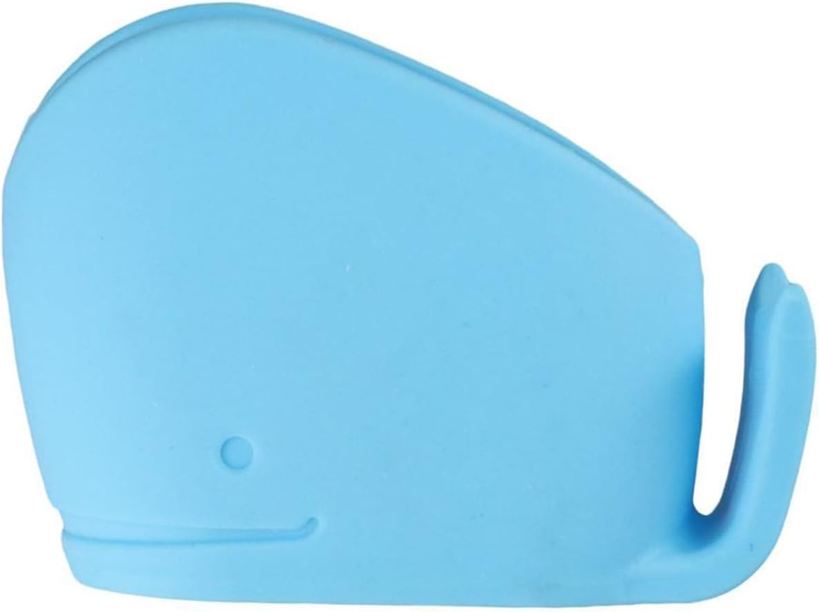 Cute Silicone Whale Toothbrush Holder for Kids - Blue