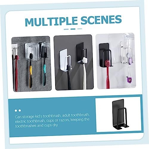 Zerodeko 2-Piece Wall-Mounted Suction Cup Toothbrush Holder Stainless Steel and Durable