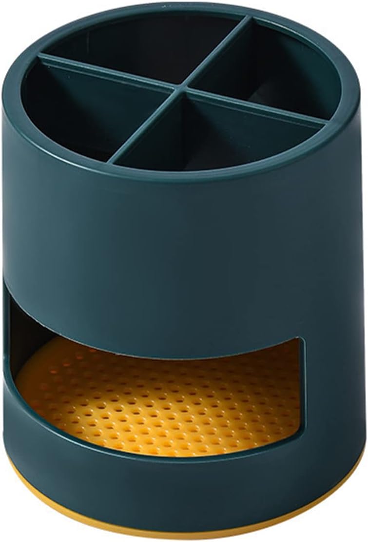 EAPMIC 4-Slot Plastic Toothbrush and Toothpaste Holder Organizer Drainage System Modern Design