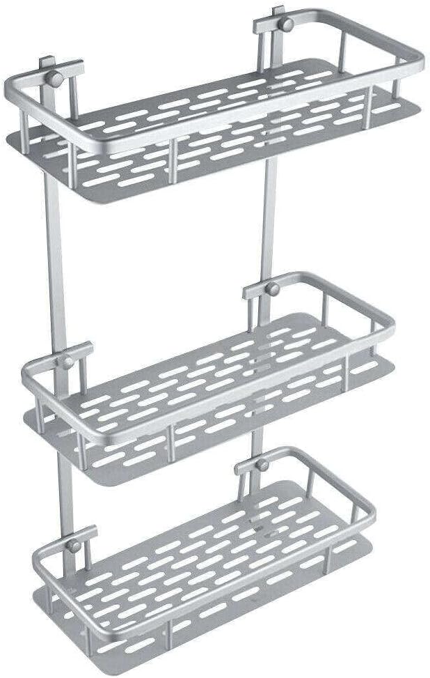 3-Tier ALUMINIUM Shower Caddy with Silver Finish