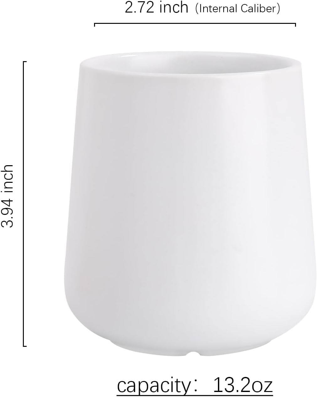 BosilunLife Ceramic Toothbrush Holder 13Oz White