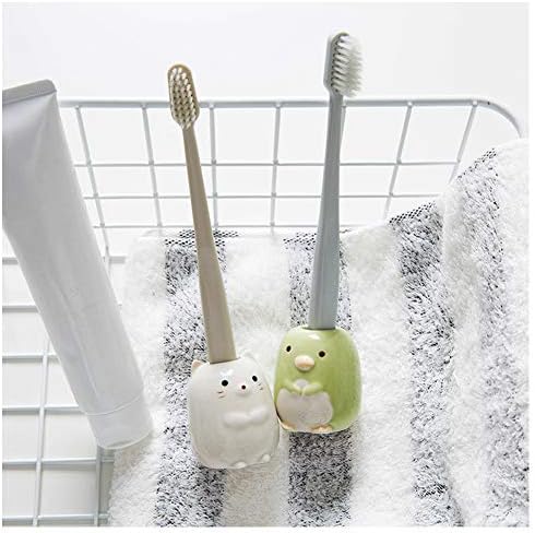 4 Animal Mini Ceramic Toothbrush Holder Set