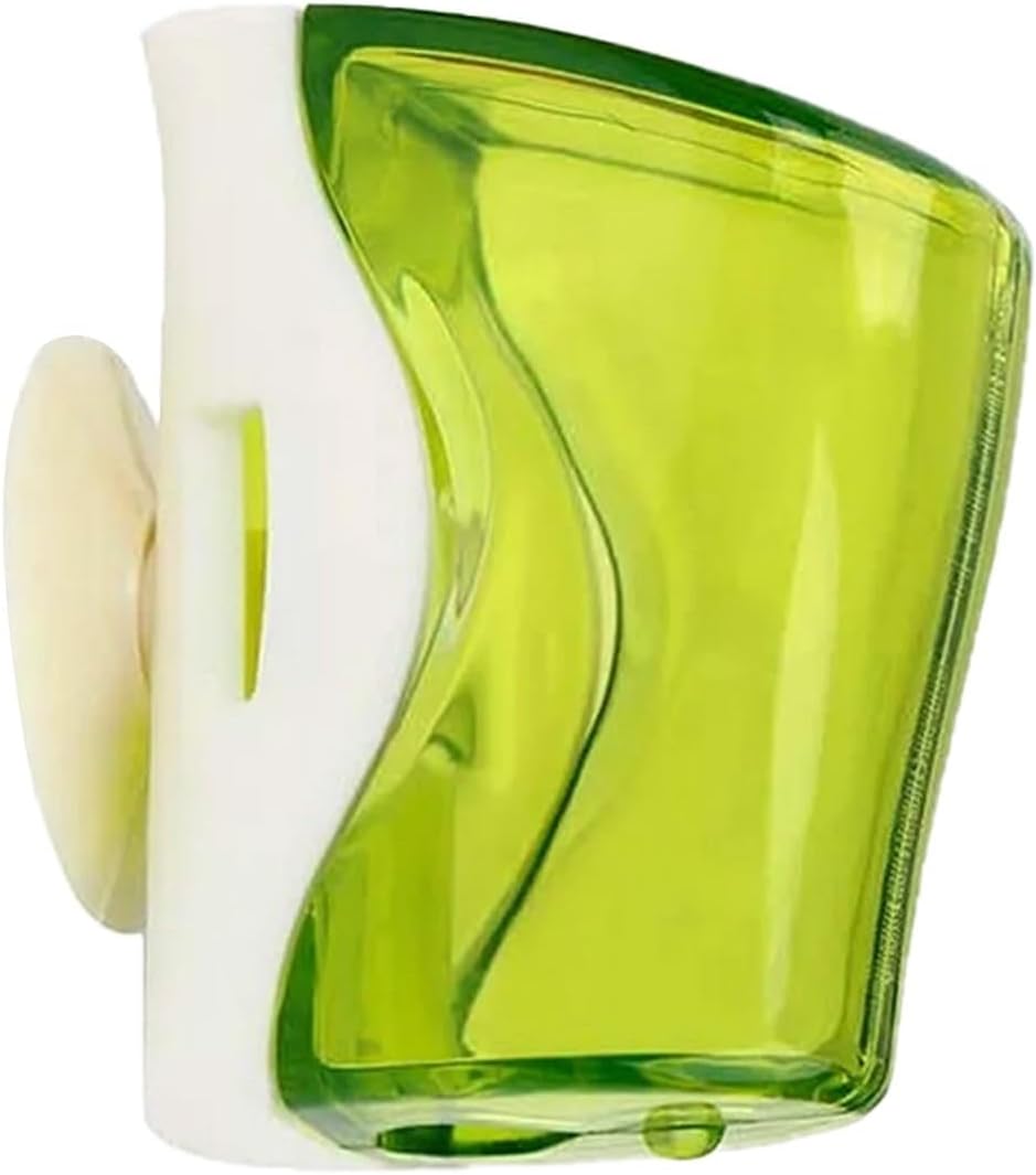Toothbrush Holder Case with Suction Cup Green