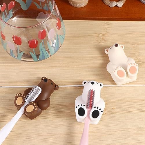 Cartoon Bear Toothbrush Suction Cup Holder