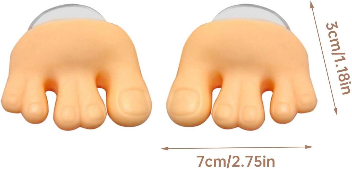 Funny Toothprint Holder with Suction Cup Matching Heart Toothbrush