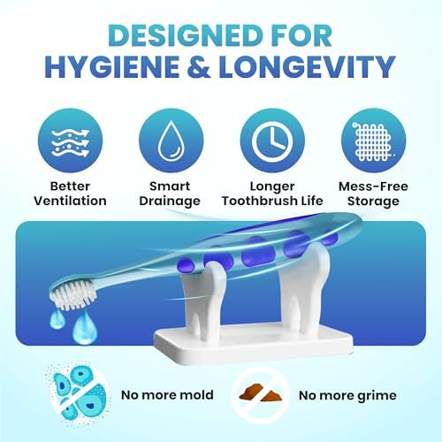 Toothbrush Caddy - Compact and Sturdy Holder for Bathroom