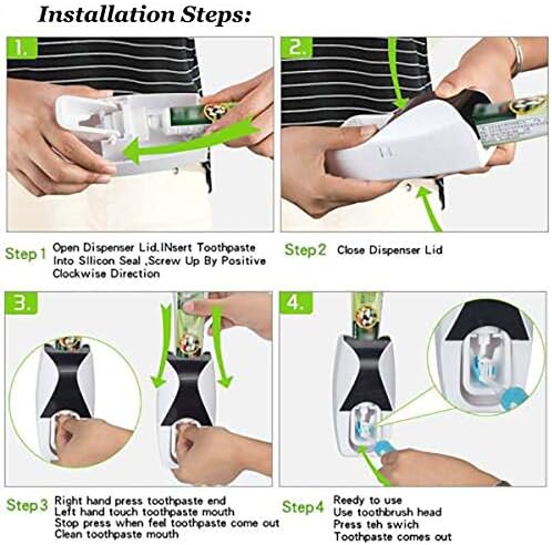 toothpaste dispenser and brush holder