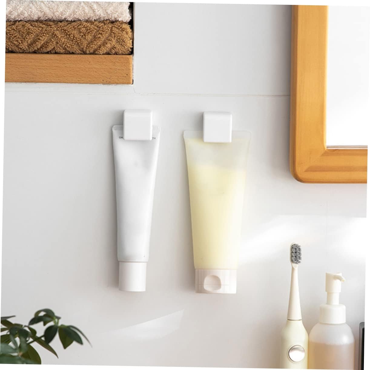 TOPPERFUNBathroom Toothpaste Wall Holder White