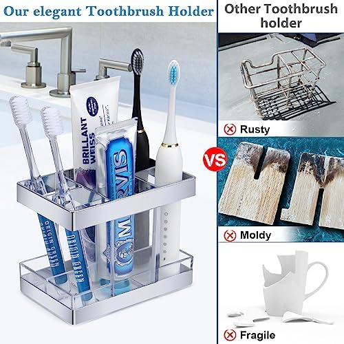 Chintu Rustic Farmhouse Toothbrush Holder for Family Kids