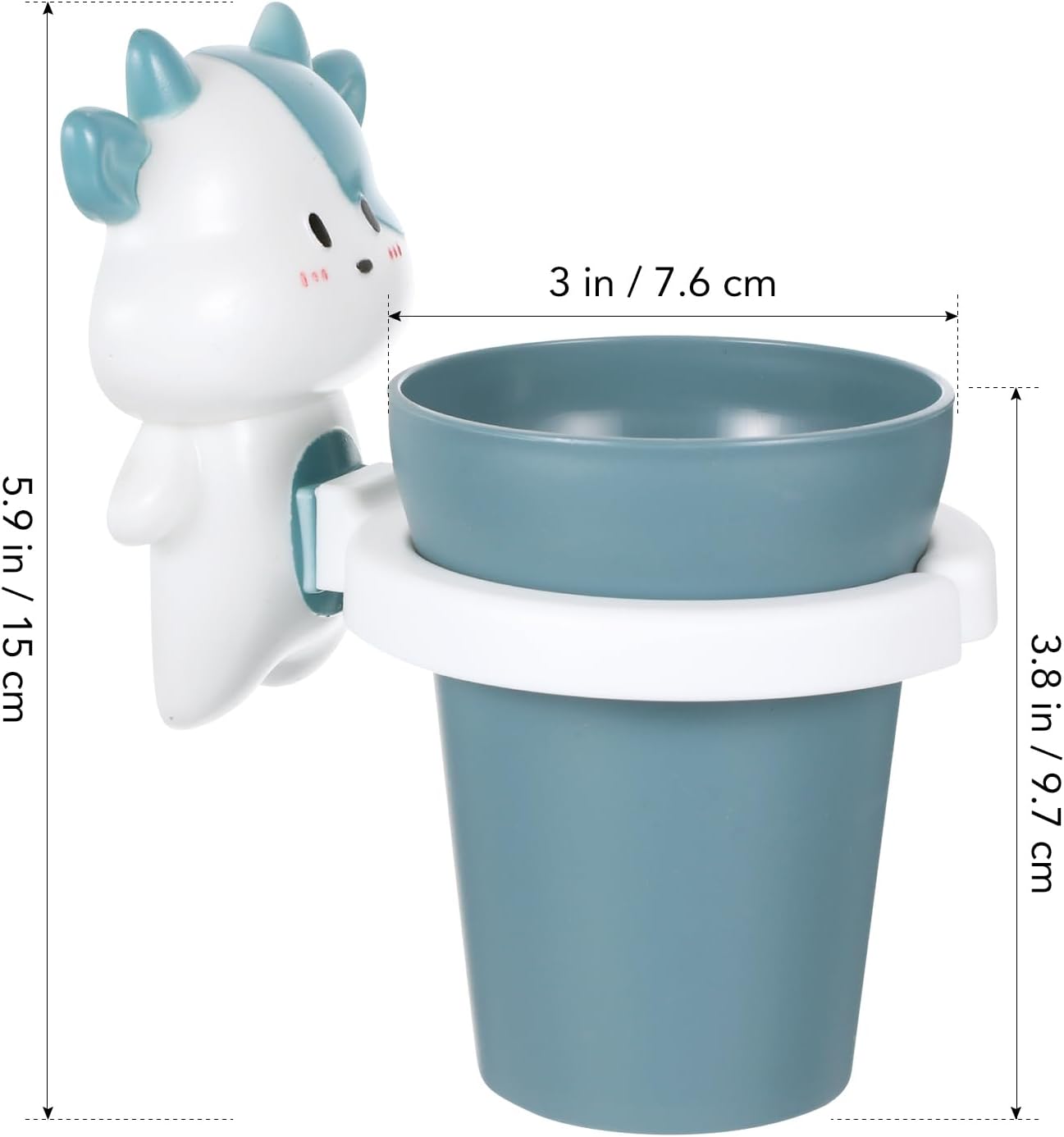 Amosfun Toothbrush Holder Wall-Mounted Durable Cute for Kids