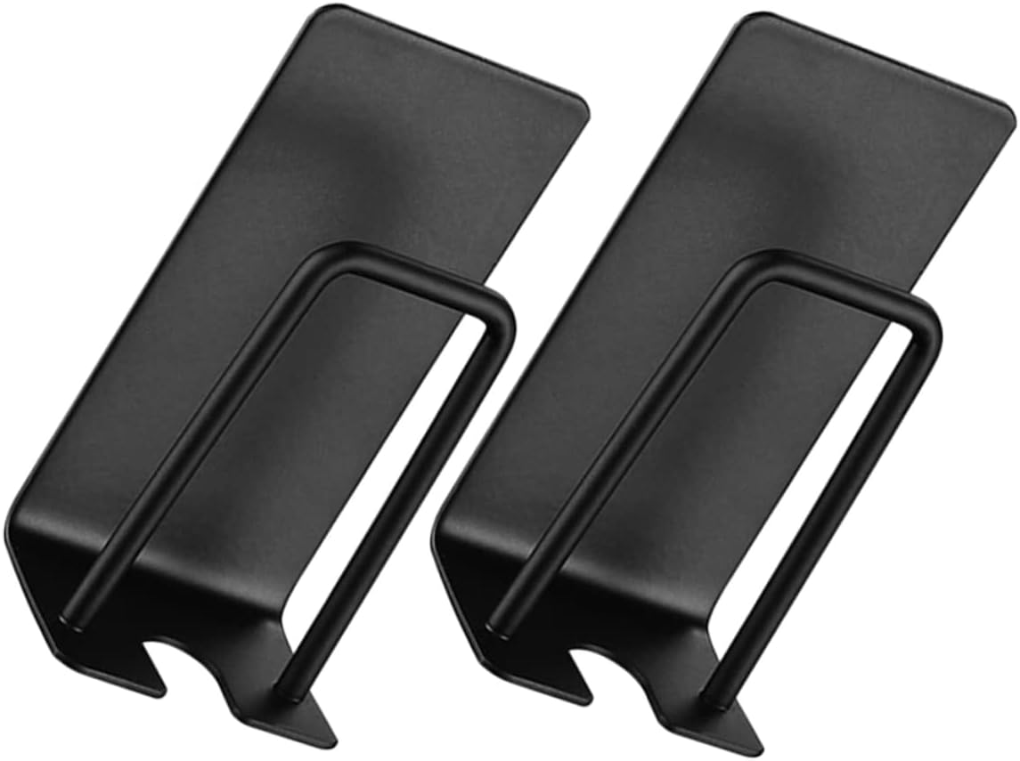 2-Piece Wall Adhesive Toothbrush Holder Stainless Steel Surface for Easy Cleaning