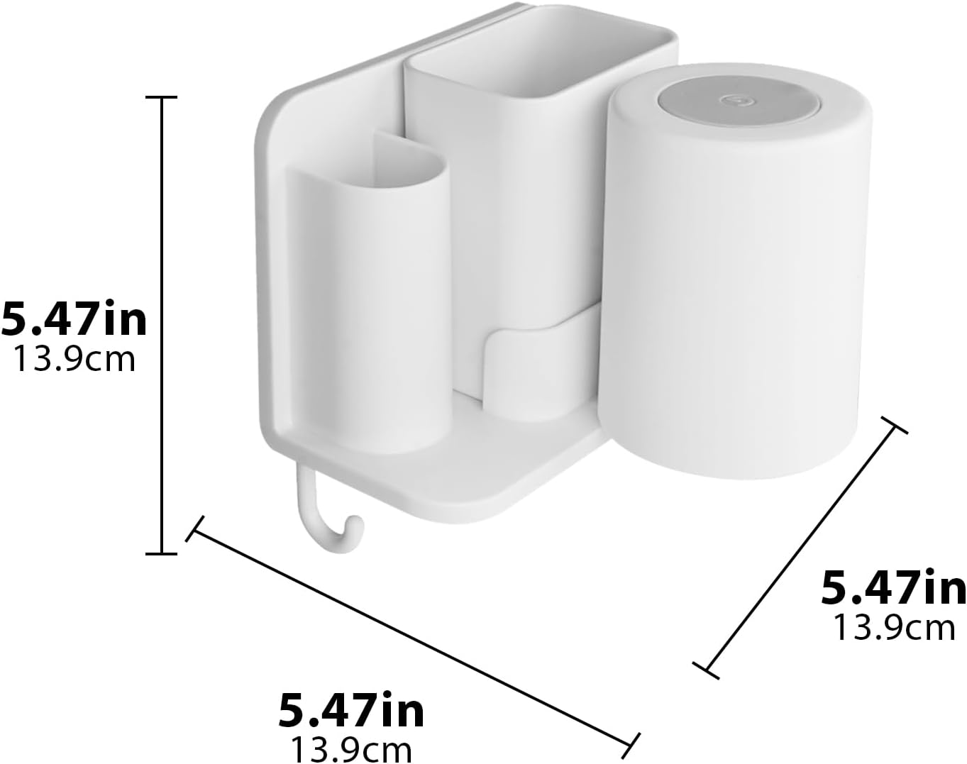 Space-Saving Toothbrush Mouthwash Holder for Bathrooms