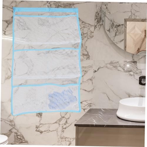 Quick-Dry Mesh Shower Organizer with 6 Pockets for Bathroom Accessories