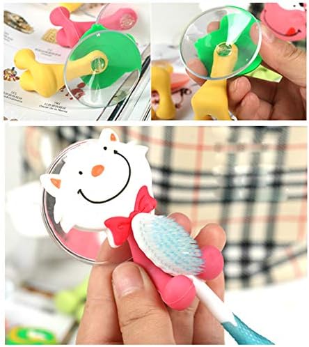 Funny Tool Wall Mounted Suction Cup Toothbrush Holder Set 5 Animals
