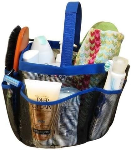 Dharmnirdosh Mesh Shower Caddy Tote Bag with 8 Pockets Quick Dry Bath Organizer