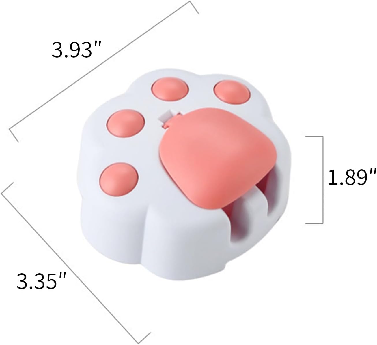 White Pink Cute Cat Paw Kids Toothbrush Holder Wall Mounted with Cover