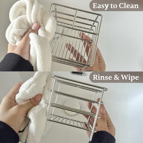 TRSani Toothbrush Holder with 3 Slots and Hooks