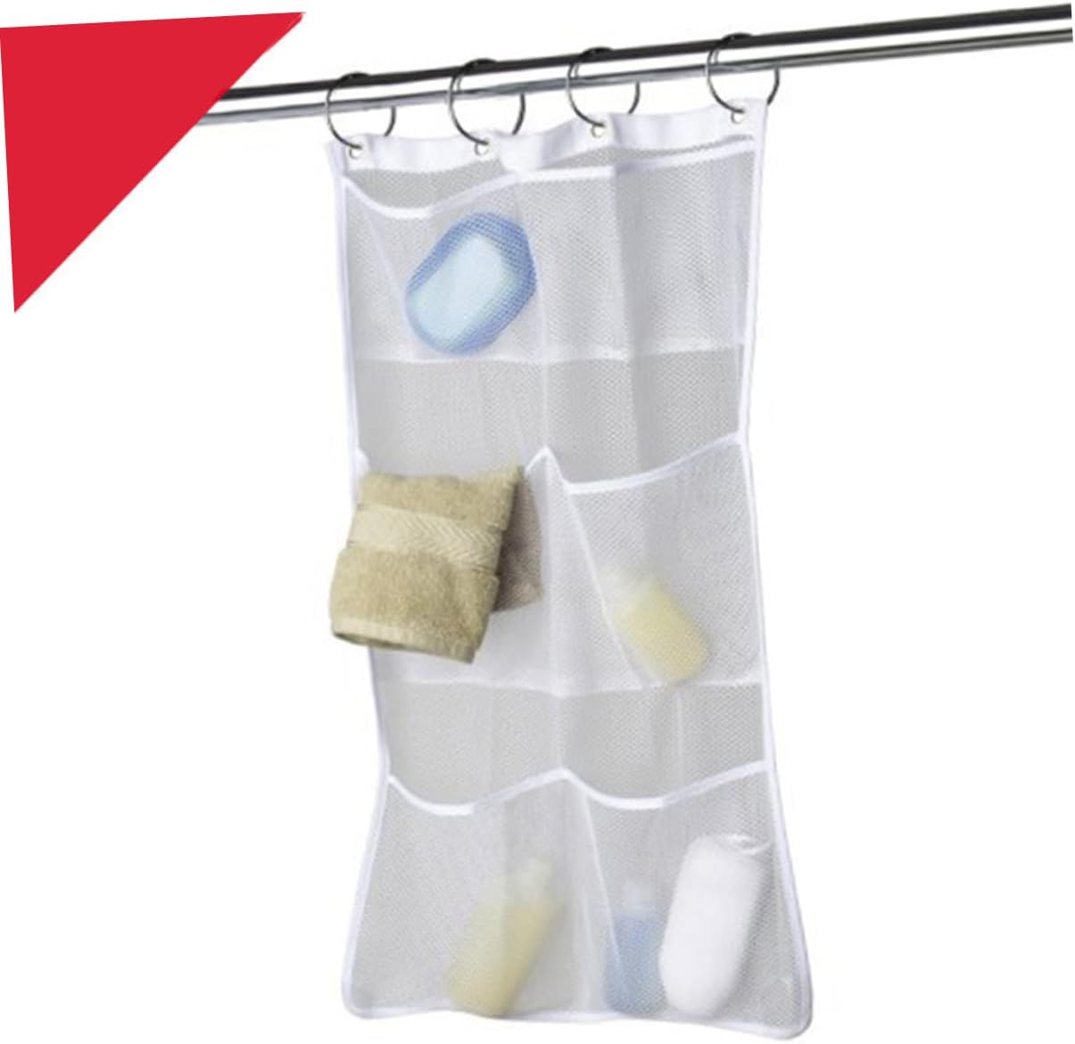 Compact Mesh Shower Organizer Bag